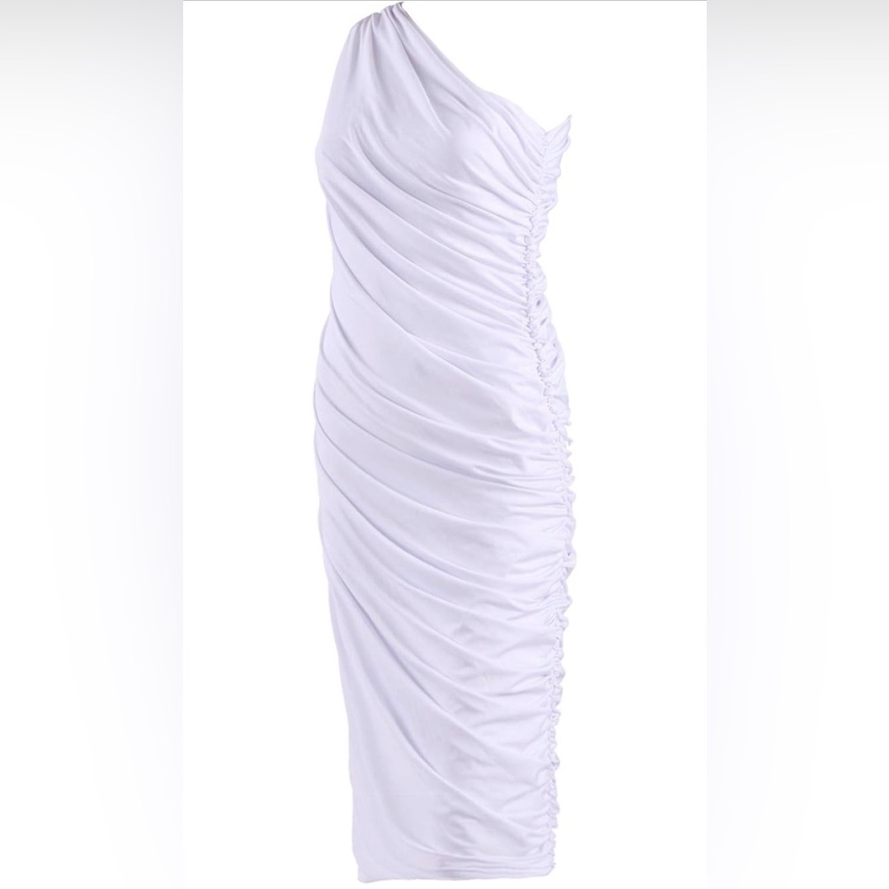 White Ruched Dress